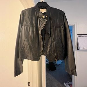 Barely worn Michael Kors leather jacket. Size medium
